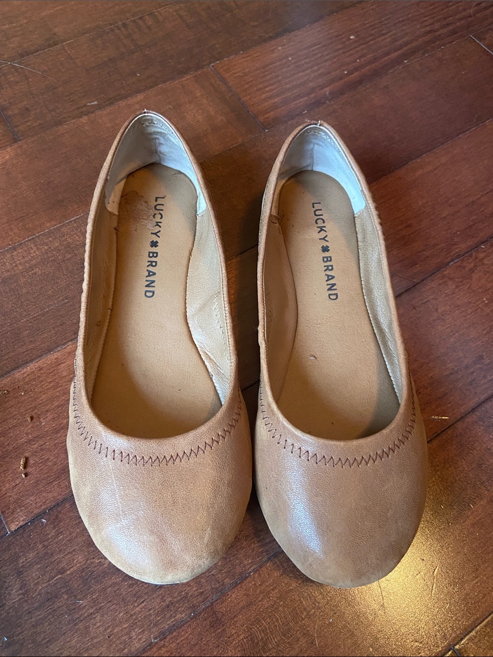 Lucky Brand Women's Light Brown Ballet Flats